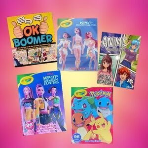 5 NEW Coloring Books For All Ages | K-Pop Demon Hunters, Pokémon, Anime & More
